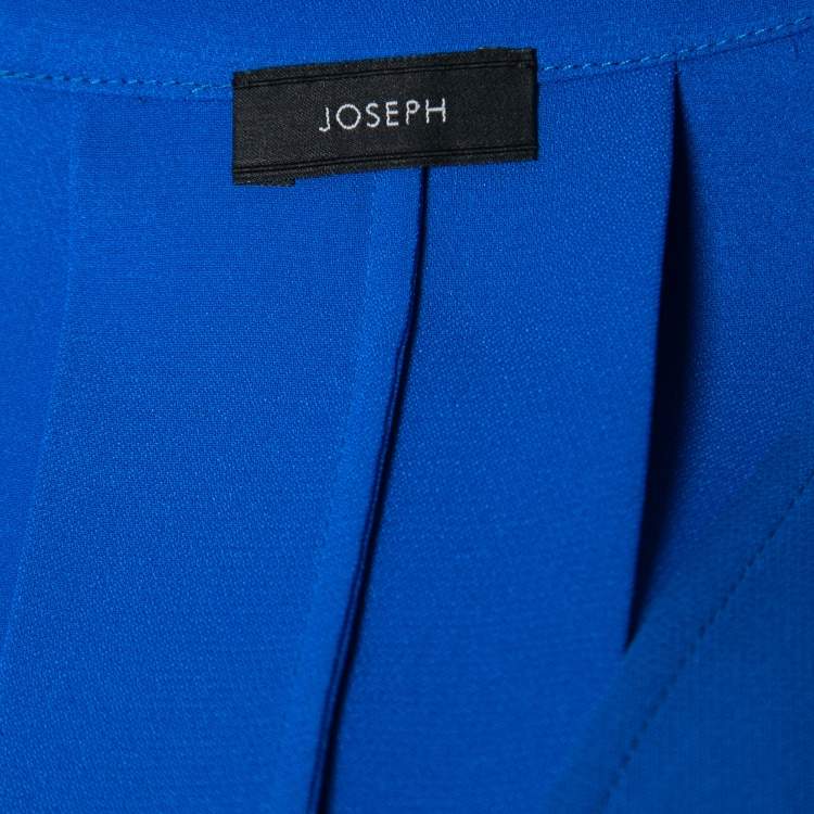 Pre Owned Joseph Blue Silk V-Neck Blouse M