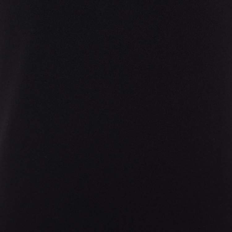 مملوكة مسبقًا Joseph Black Stretch Crepe Eyelet Detail Shift Dress S