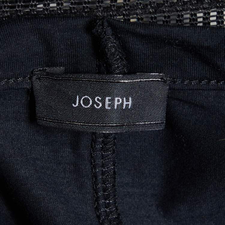 Pre Owned Joseph Black Cotton Knit V-Neck T-Shirt S