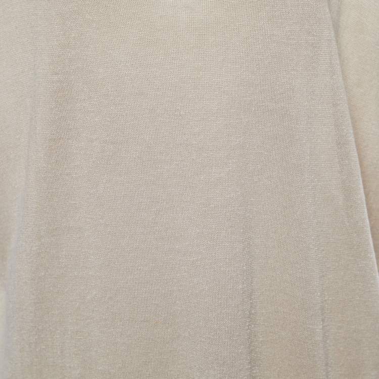 Pre Owned Joseph Beige Fluid Linen Oversized Tunic L