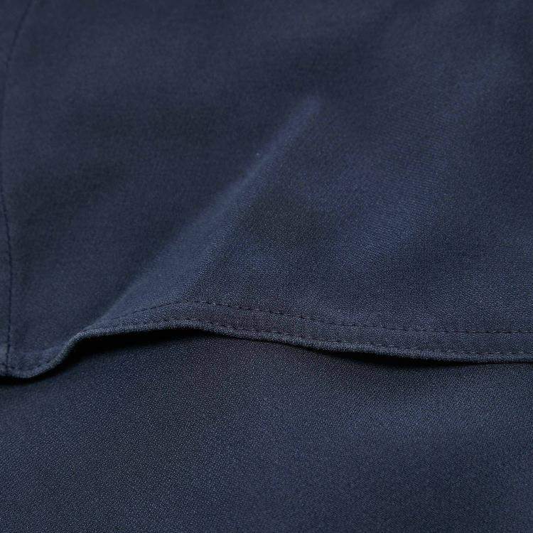 Pre Owned Joseph Dark Blue Crepe Silk Long Sleeve Blouse L
