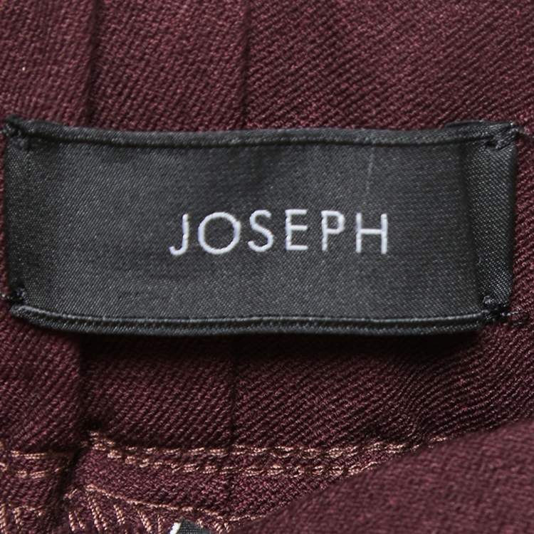 Pre Owned Joseph Plum Purple Stretch Gabardine Leggings S
