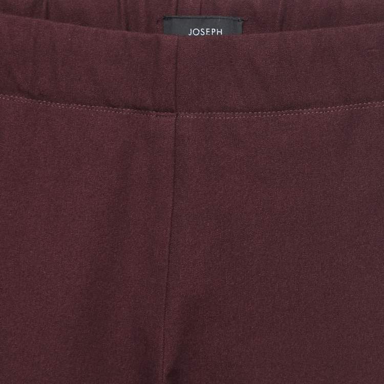 Pre Owned Joseph Plum Purple Stretch Gabardine Leggings S