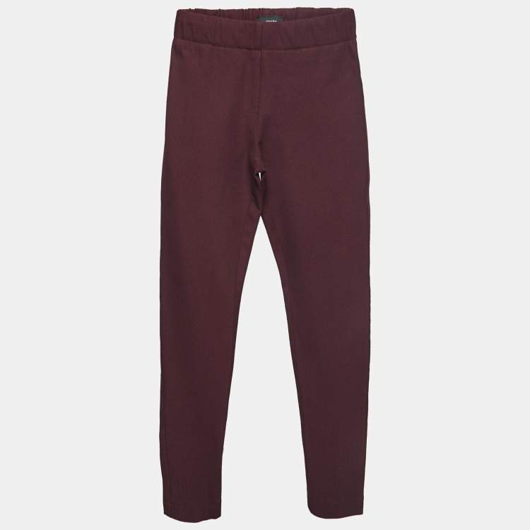 Pre Owned Joseph Plum Purple Stretch Gabardine Leggings S