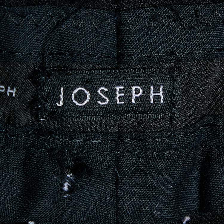 Pre Owned Joseph Black Knit Straight Leg Pants M