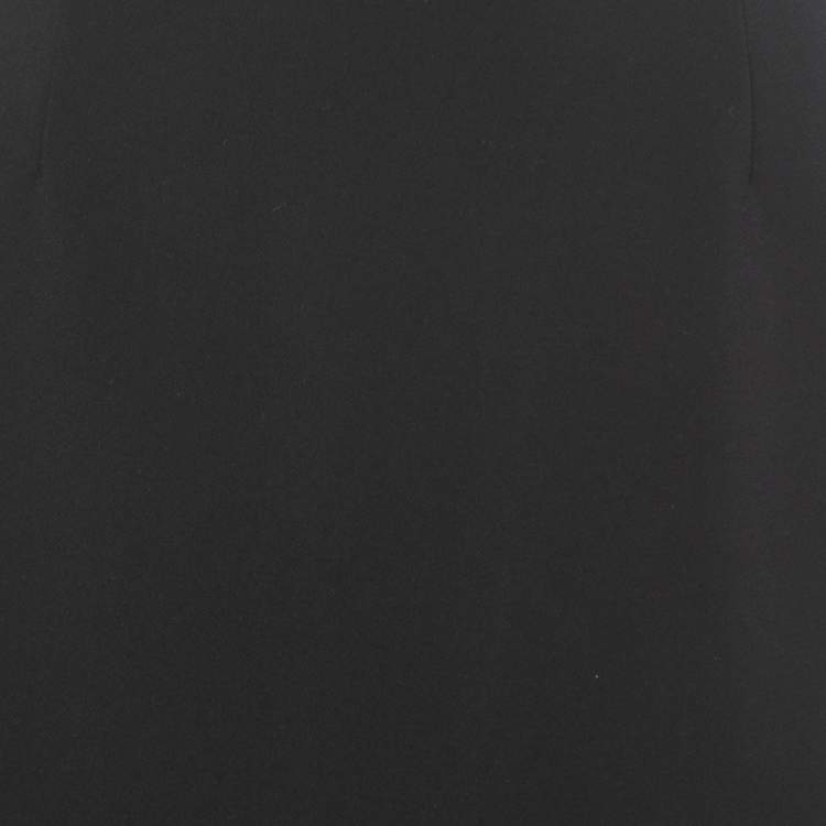 Pre Owned Joseph Black Stretch Crepe Midi Pencil Skirt L