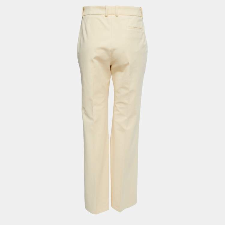 LOUIS VUITTON 100% Cotton Pants 44 Beige Authentic Men Used from