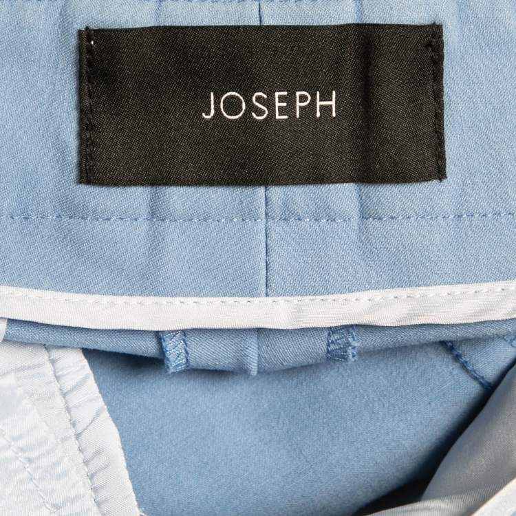 Pre Owned Joseph Light Blue Stretch Cotton Tarifa Trousers L