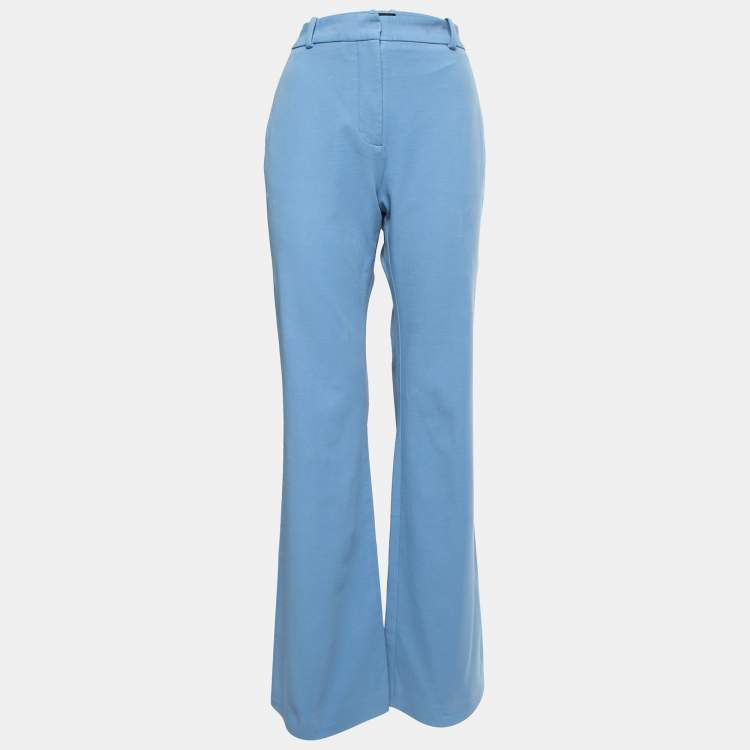 Pre Owned Joseph Light Blue Stretch Cotton Tarifa Trousers L