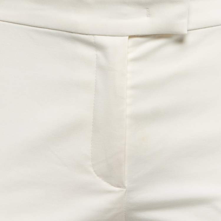 Pre Owned Joseph Cream Stretch Cotton Slim Fit Trousers S