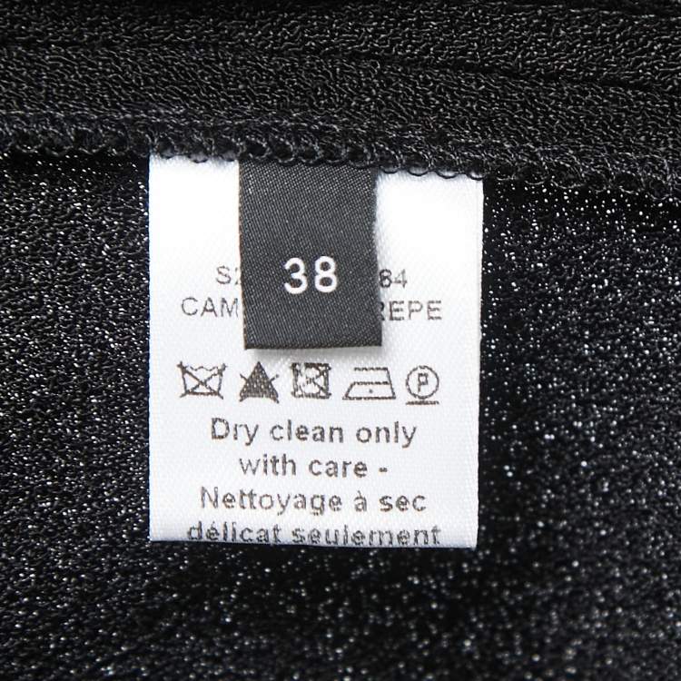 Pre Owned Joseph Black Crepe Flared Midi Skirt M