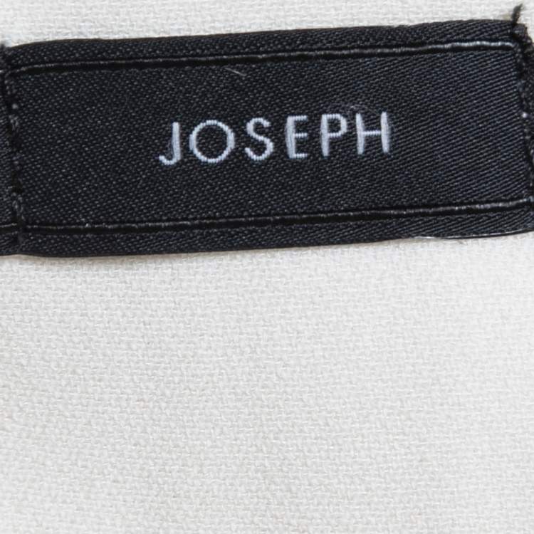 Pre Owned Joseph Cream Crepe Wide-Leg Pants M
