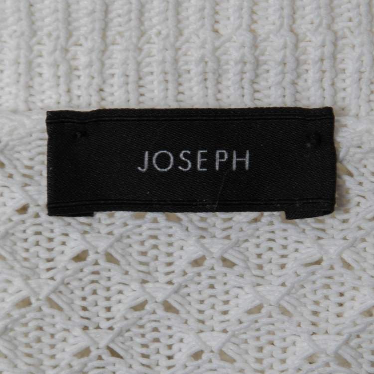 Pre Owned Joseph Off White Cotton Blend Knit Sweater XL