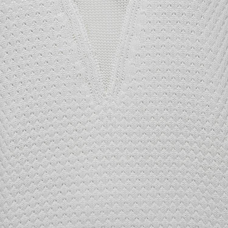 Pre Owned Joseph Off White Cotton Blend Knit Sweater XL