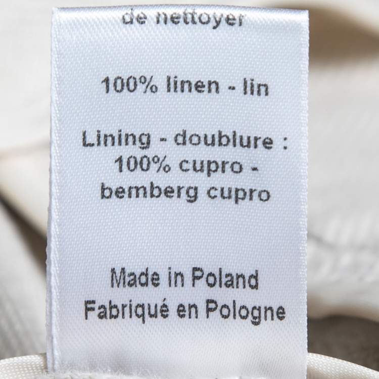 Pre Owned Joseph Ecru White Linen Single-Breasted Blazer L