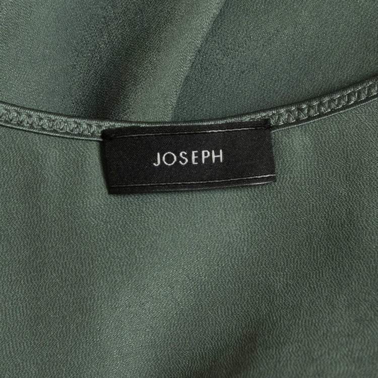 Pre Owned Joseph Green Silk Sleeveless Top L