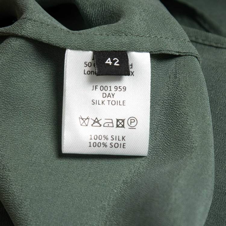 Pre Owned Joseph Green Silk Sleeveless Top L