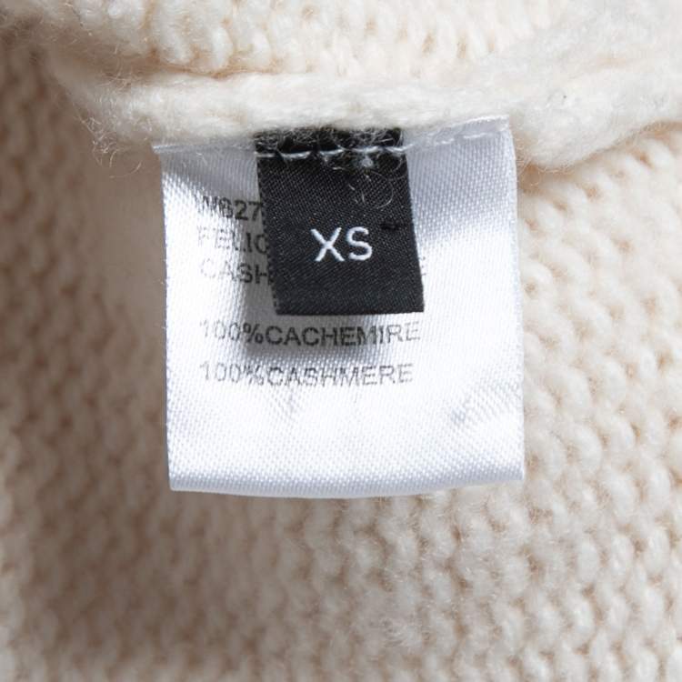 Pre Owned Joseph Cream Cashmere Belted Long Felicie Sweater XS
