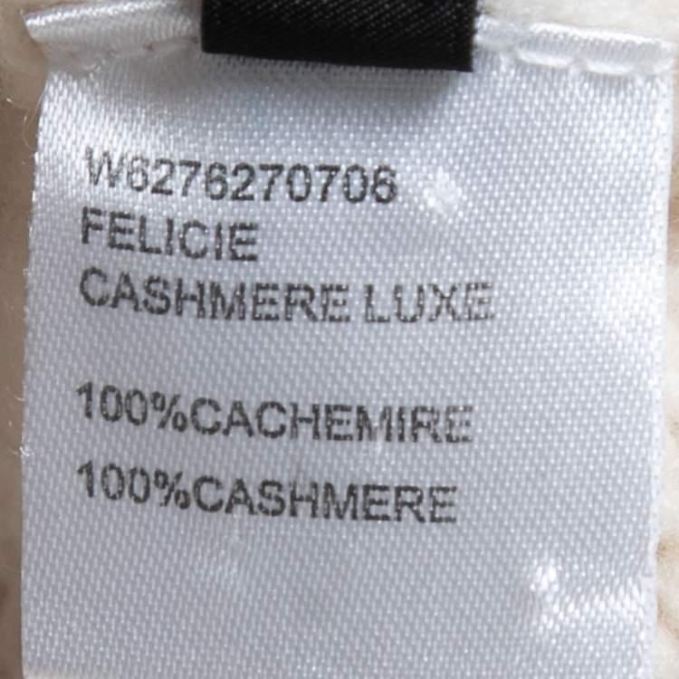 Pre Owned Joseph Cream Cashmere Belted Long Felicie Sweater XS
