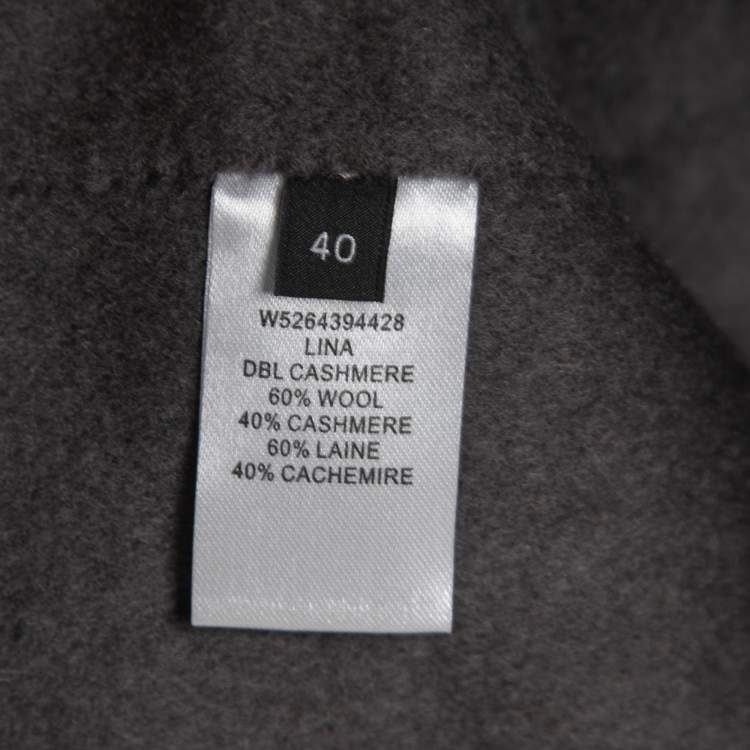 Pre Owned Joseph Grey Wool & Cashmere Cape Coat M