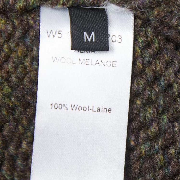 Pre Owned Joseph Dark Green Wool Alma Sweater Dress M