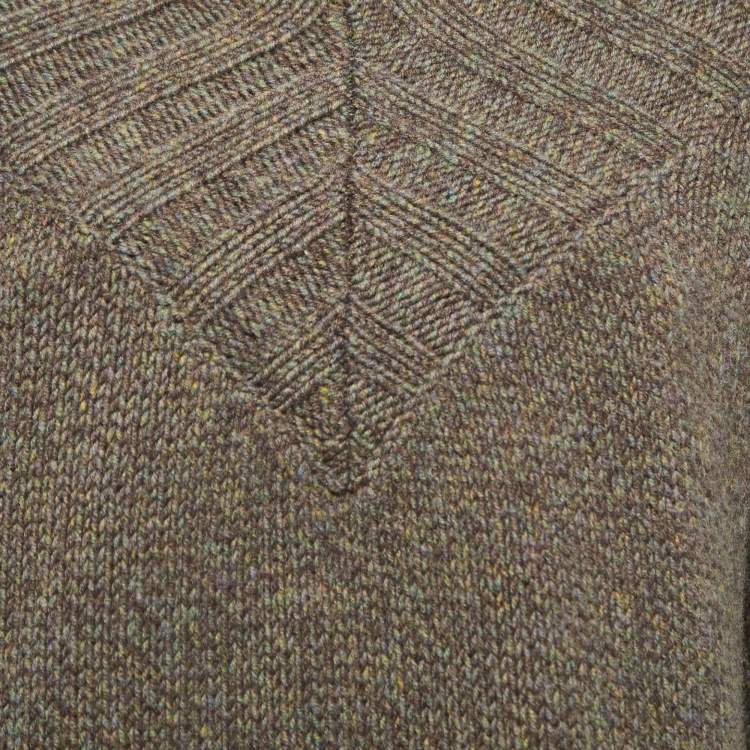 Pre Owned Joseph Dark Green Wool Alma Sweater Dress M