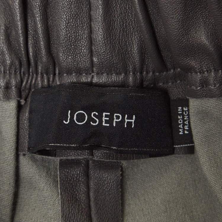 Pre Owned Joseph Grey Leather Leggings XS