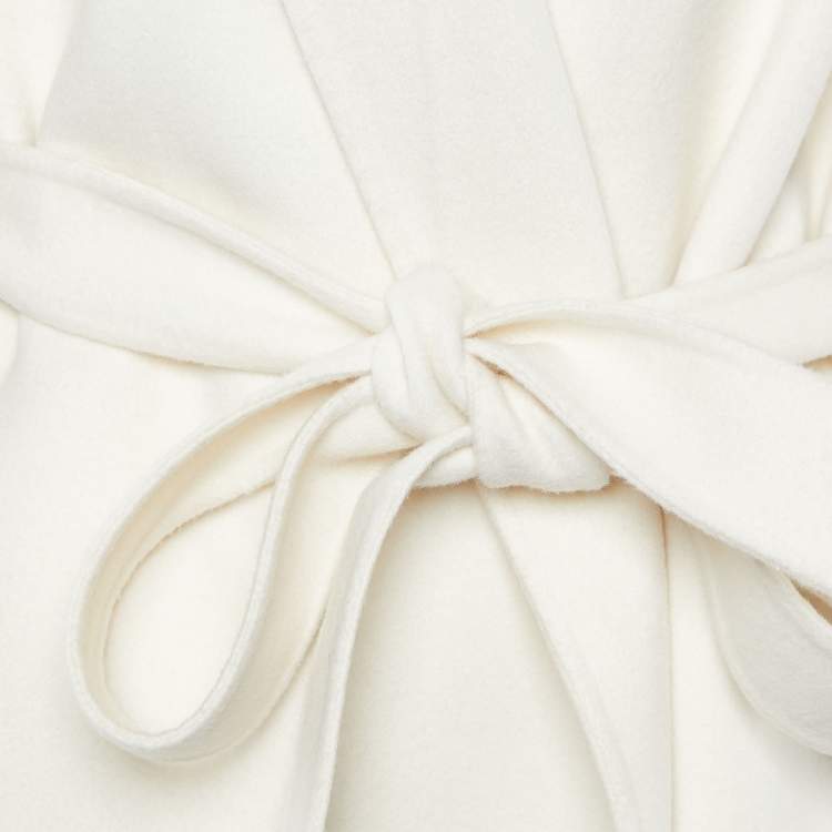Pre Owned Joseph Off White Wool & Cashmere Cenda Double Face Coat S