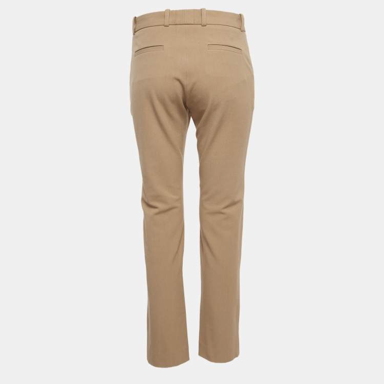 Pre Owned Joseph Beige Stretch Gabardine New Eliston Trousers M