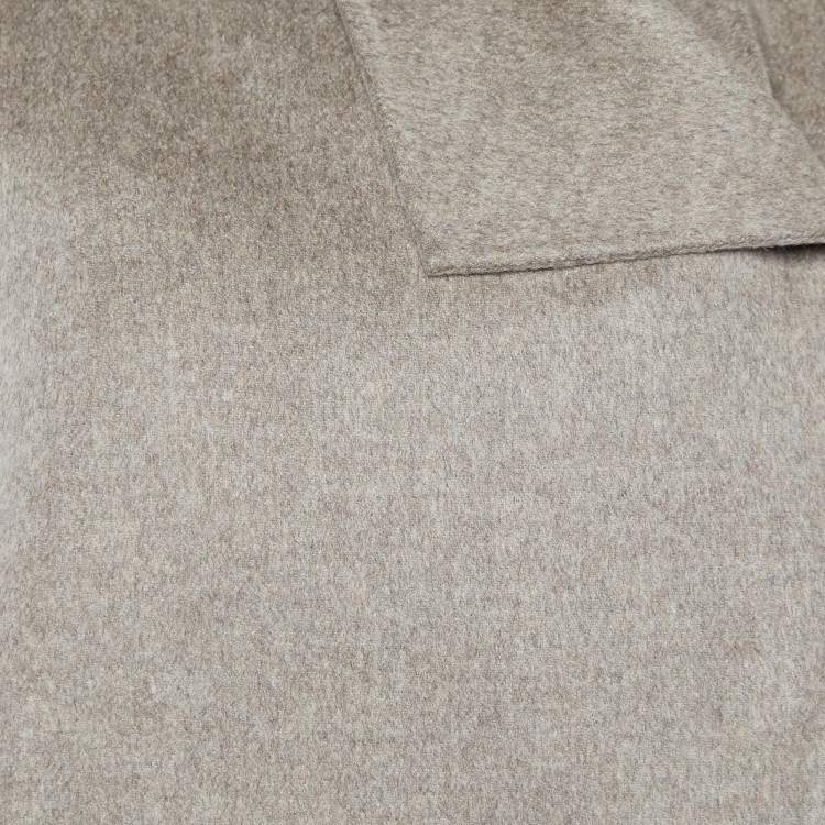 Pre Owned Joseph Taupe Brown Cashmere Blend Cape M