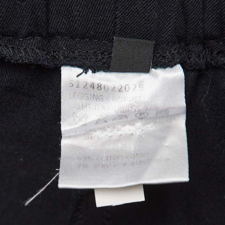 Pre Owned Joseph Black Gabardine Cropped Leggings S