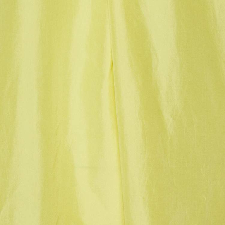 Pre Owned Joseph Yellow Silk Habotai Marly Tunic Dress S
