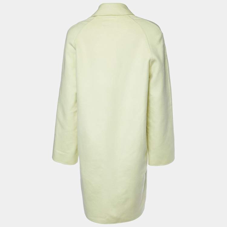 Pre Owned Joseph Lime Yellow Wool & Silk Caia Short Coat XS