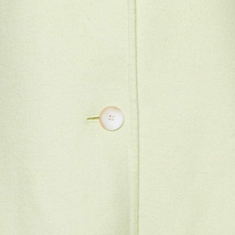 Pre Owned Joseph Lime Yellow Wool & Silk Caia Short Coat XS