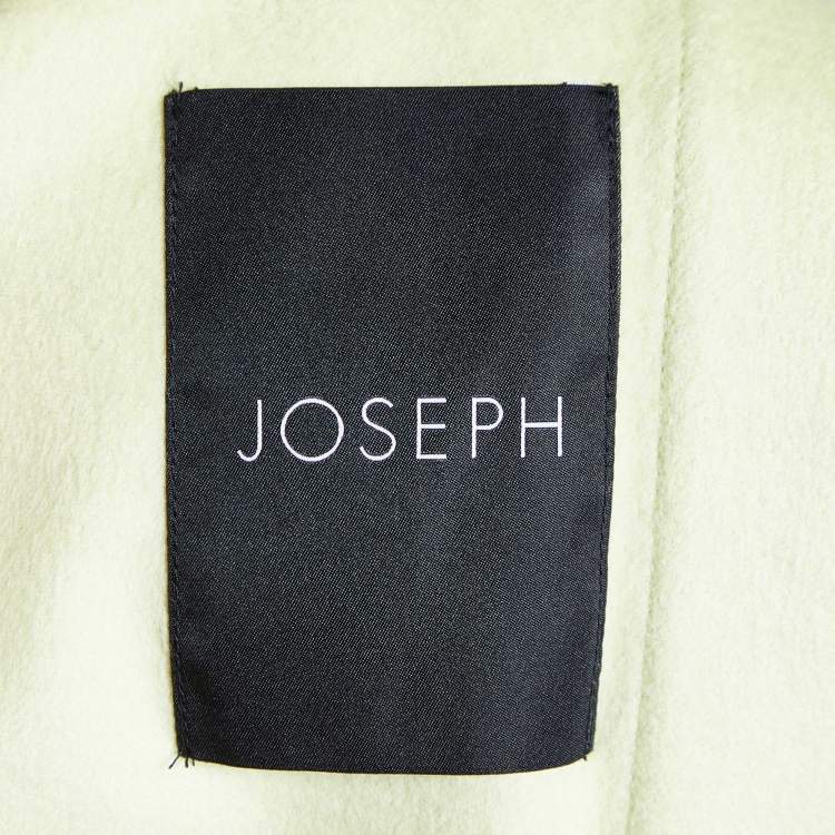 Pre Owned Joseph Lime Yellow Wool & Silk Caia Short Coat XS