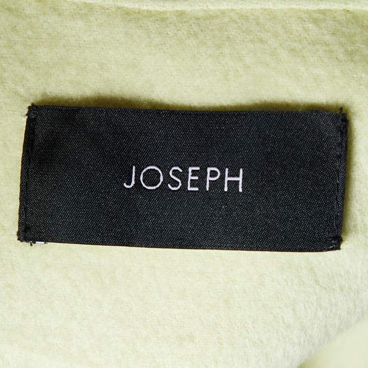Pre Owned Joseph Lime Yellow Wool & Silk Caia Short Coat XS