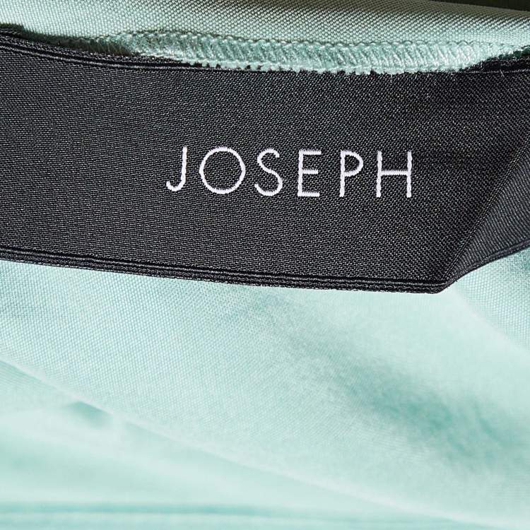 Pre Owned Joseph Sage Green Fuji Silk Max Sleeveless Dress S