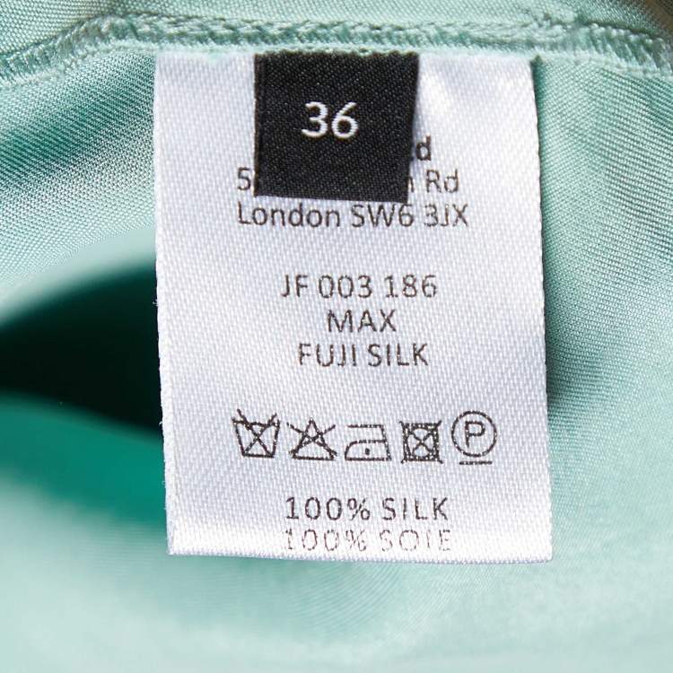 Pre Owned Joseph Sage Green Fuji Silk Max Sleeveless Dress S