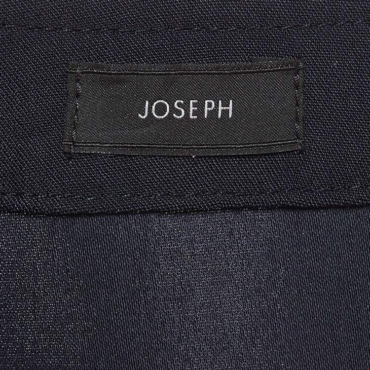 Pre Owned Joseph Navy Blue Crepe Midi Wrap Dress M