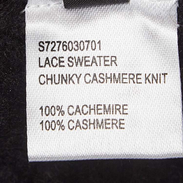 Pre Owned Joseph Black Cashmere Knit Tie-Up Sweater M
