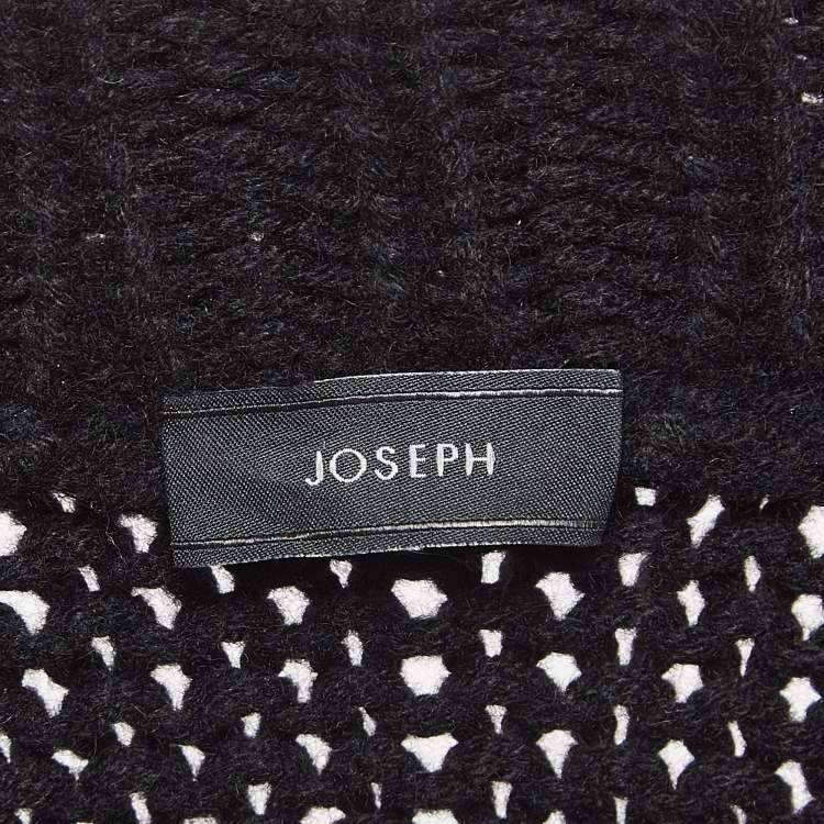 Pre Owned Joseph Black Cashmere Knit Tie-Up Sweater M