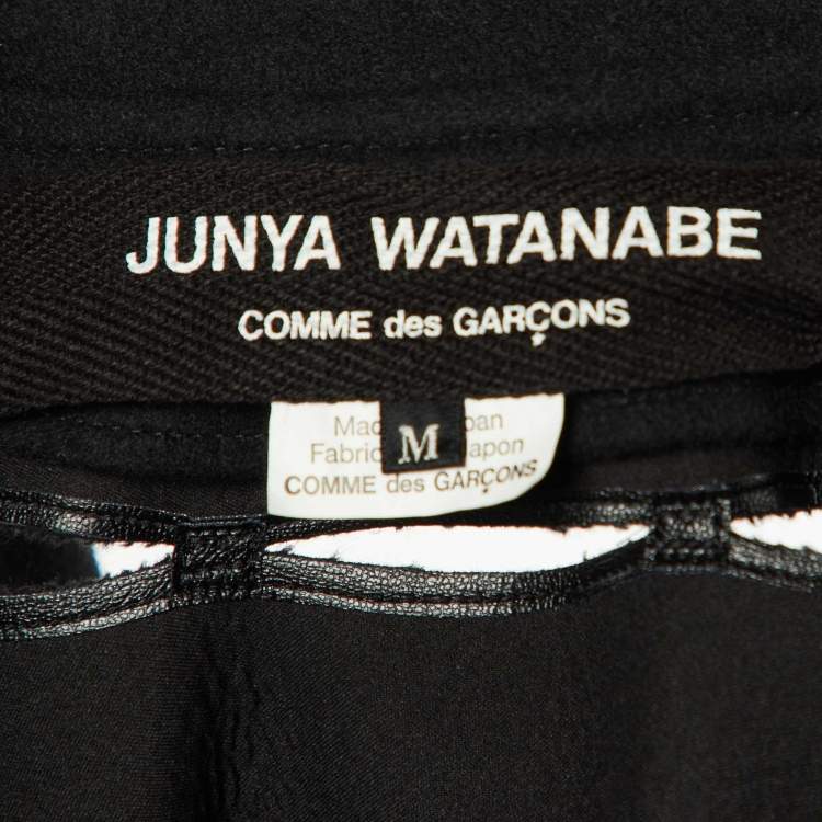 Pre Owned Junya Watanabe Comme des Garçons  Black Wool Cutwork Detail Jacket M