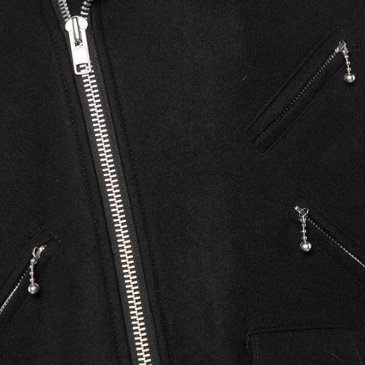 Pre Owned Junya Watanabe Comme des Garçons  Black Wool Cutwork Detail Jacket M
