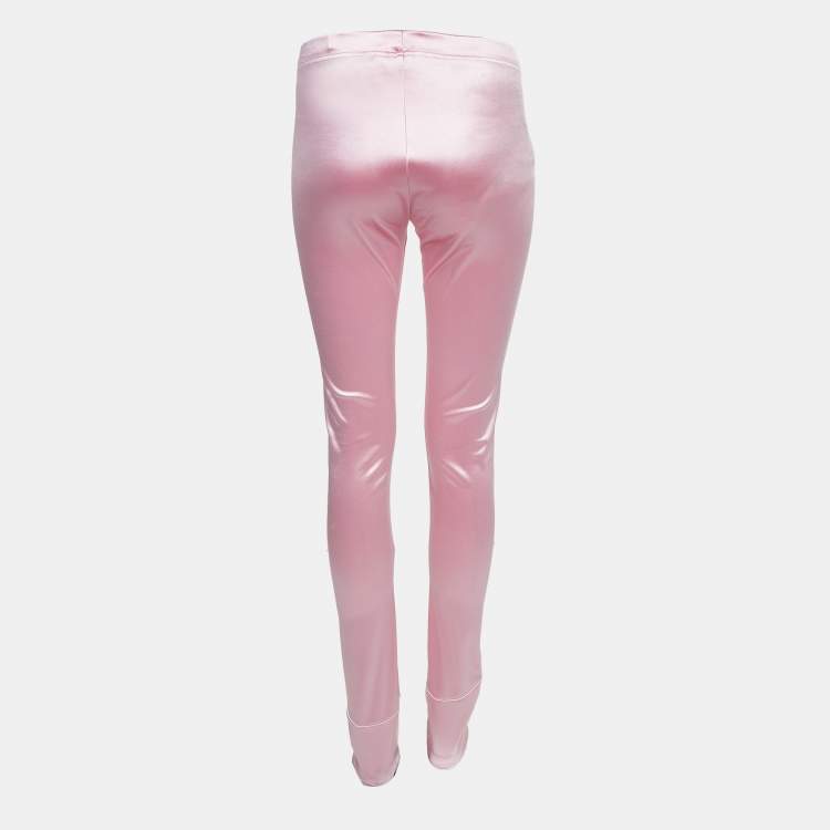 Pre Owned Junya Watanabe Commes Des Garcons Pink Jersey Leggings L
