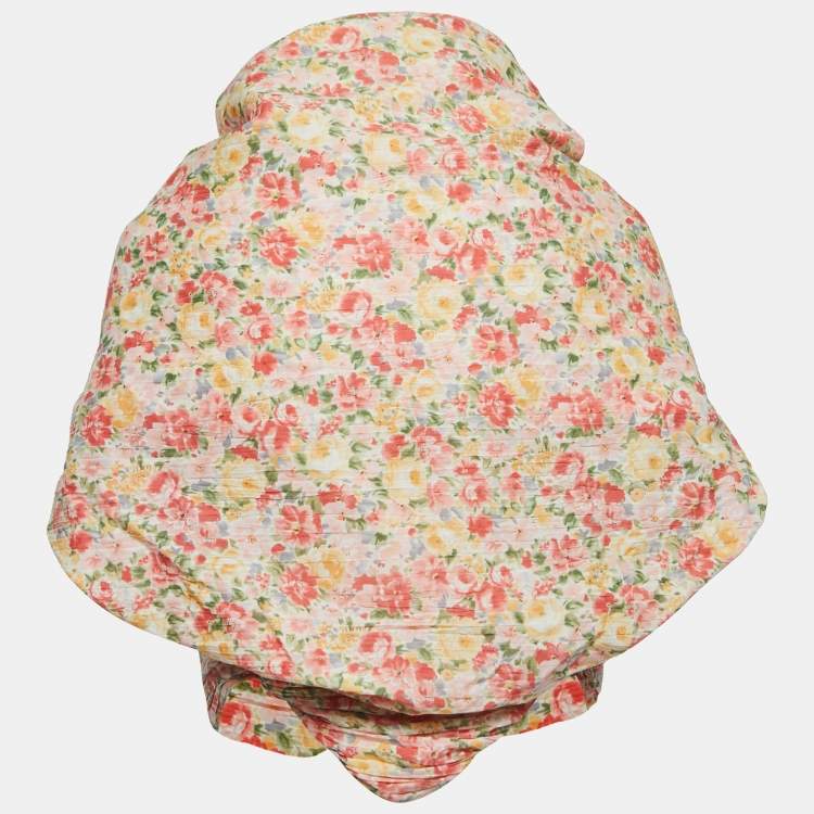Pre Owned Junya Watanabe Comme Des Garcon Man Multicolor Floral Print Draped Sleeveless Jacket S