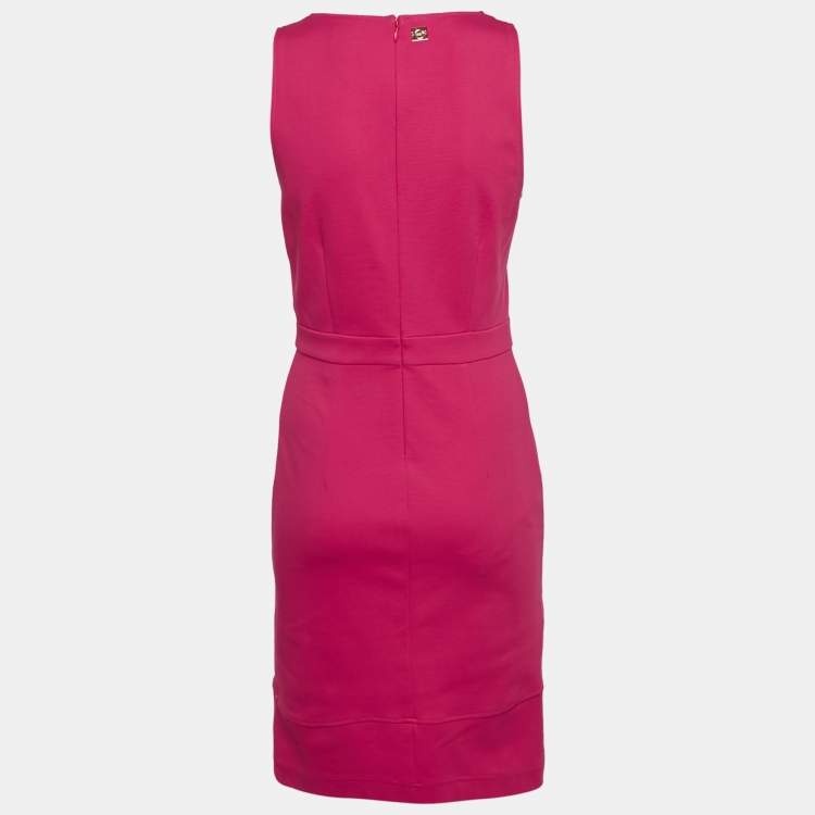 Pre Owned Just Cavalli Pink Jersey Embellished Sleeveless Short Dress S