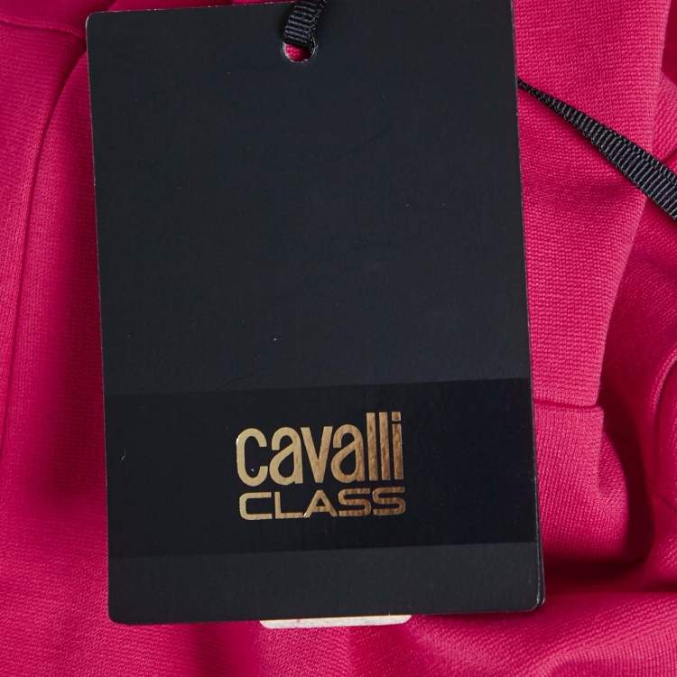Pre Owned Just Cavalli Pink Jersey Embellished Sleeveless Short Dress S