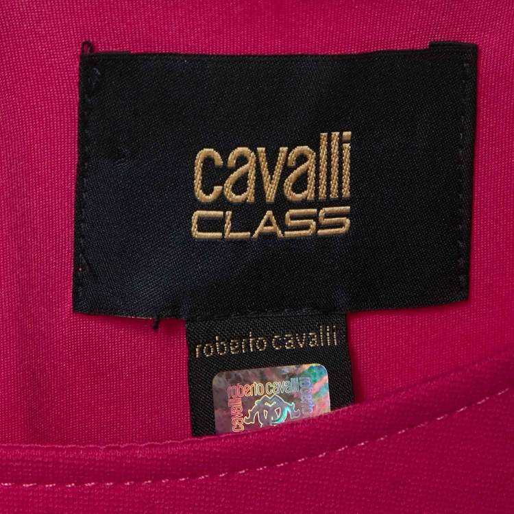 Pre Owned Just Cavalli Pink Jersey Embellished Sleeveless Short Dress S