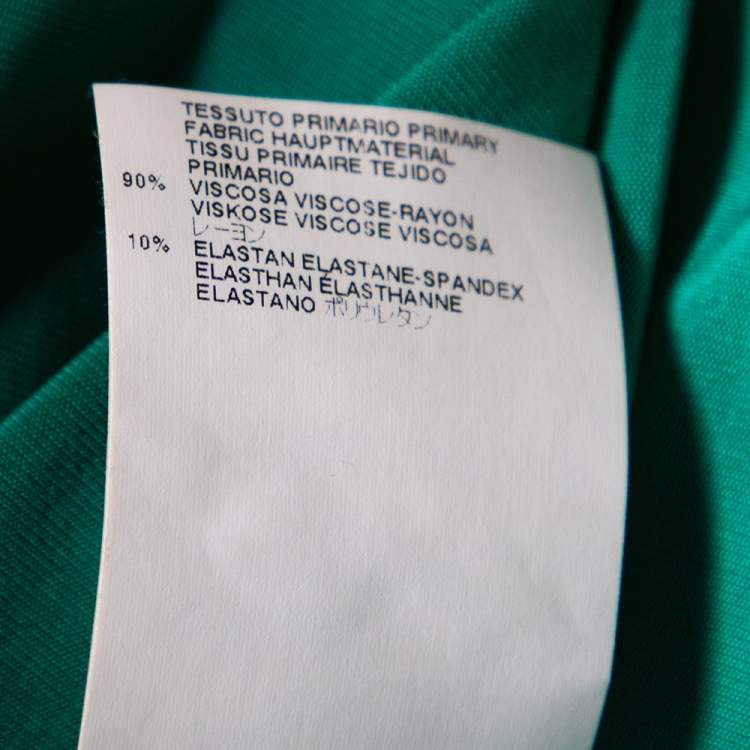 Pre Owned Just Cavalli Green Stretch Knit Snakeskin Print Cut Out Yoke Detail Sleeveless Dress S