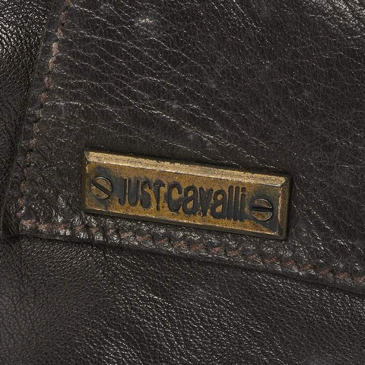 Pre Owned Just Cavali Dark Mocha Soft Leather Gloves S
